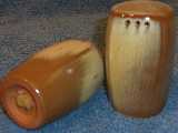 Tall Plainsman shakers glazed desert gold